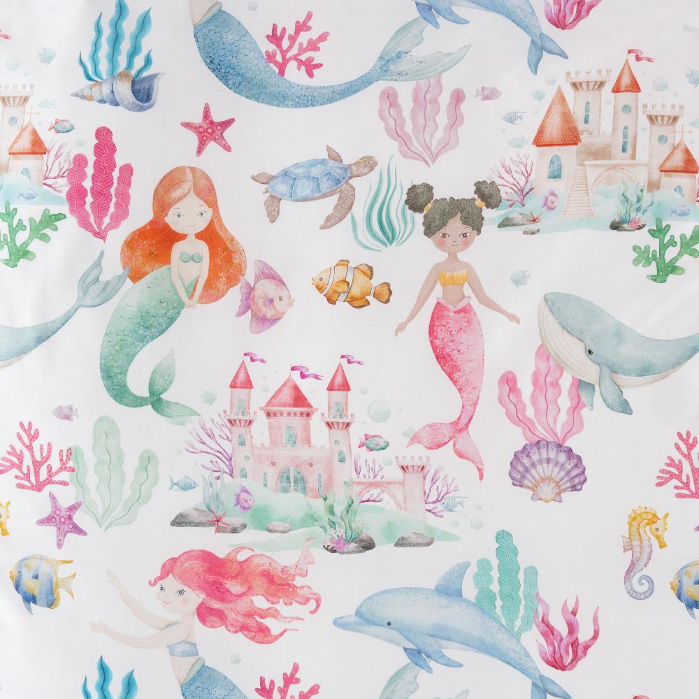 Cotton Cot Duvet Cover - Mermaid Splash