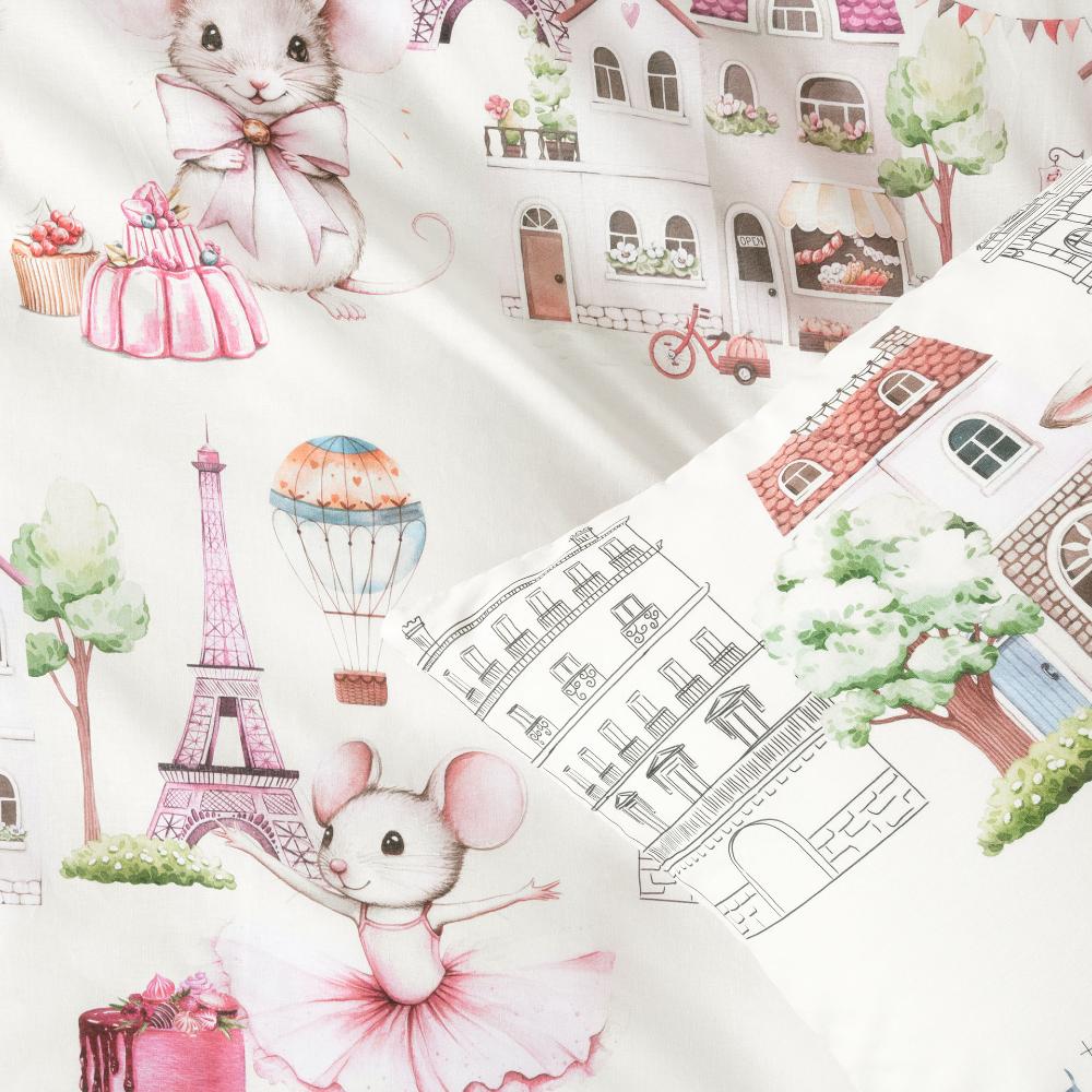 Cotton Duvet Cover Set - Paris Tails