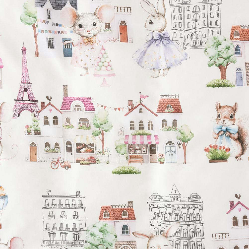 Cotton Duvet Cover Set - Paris Tails