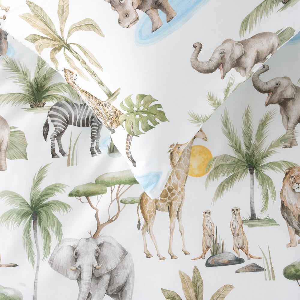 Cotton Duvet Cover Set - Sunny Safari