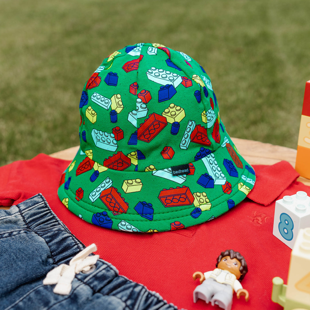 Toddler Bucket Sun Hat - Blocks