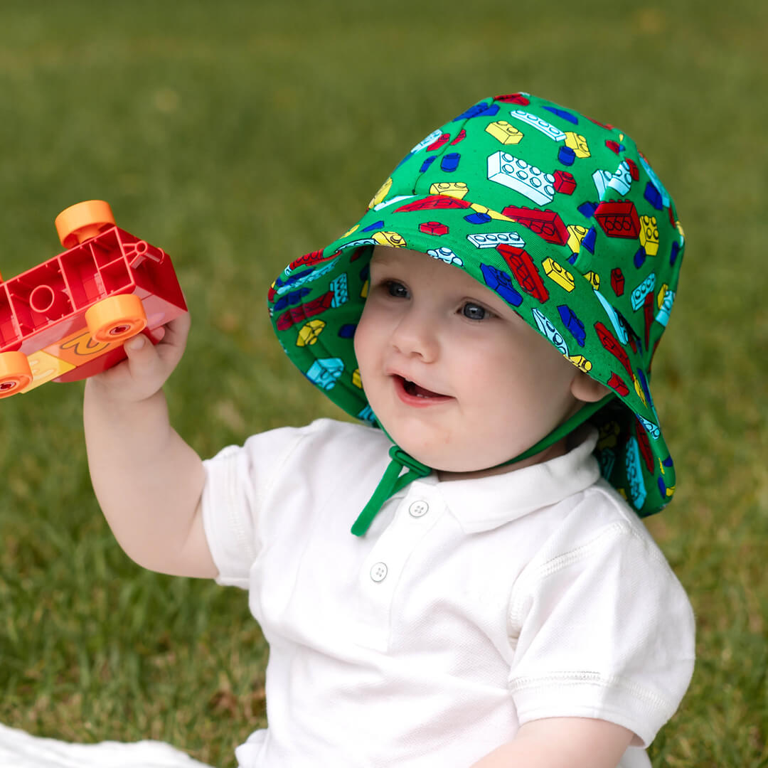 Toddler Bucket Sun Hat - Blocks