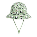Toddler Bucket Sun Hat - Panda on a white background