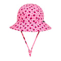 Toddler Bucket Sun Hat - Ladybug on a white background