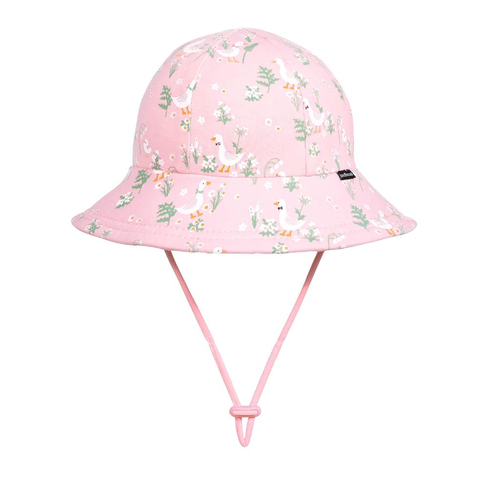 Toddler Bucket Sun Hat - Quackers on a white background