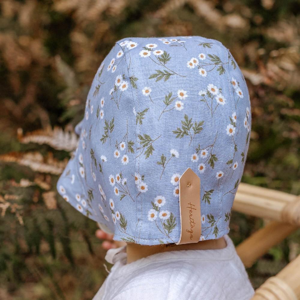 Ruffle Searcher Reversible Bonnet - Daisy
