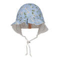 Ruffle Searcher Reversible Bonnet - Daisy on a white background