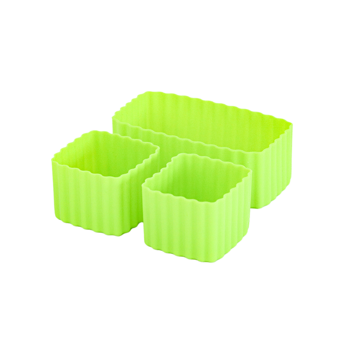 Green Montiico silicone mixed size cups for bento boxes
